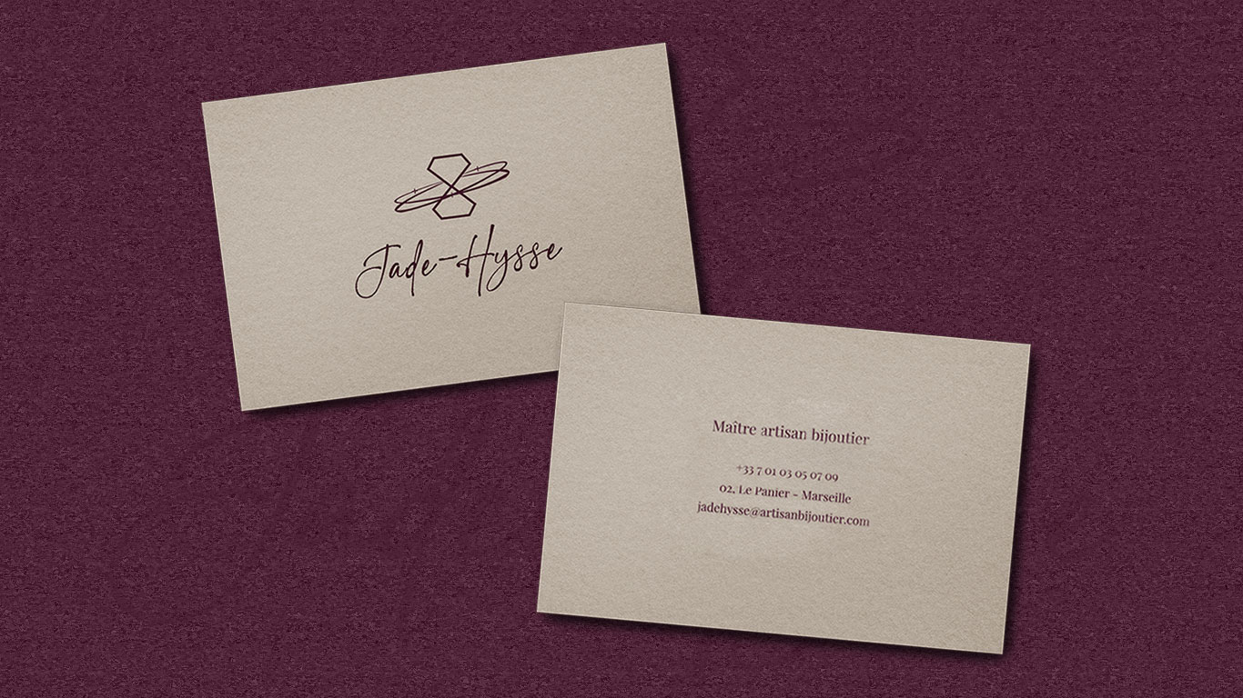Artisan bijoutier création des cartes de visite