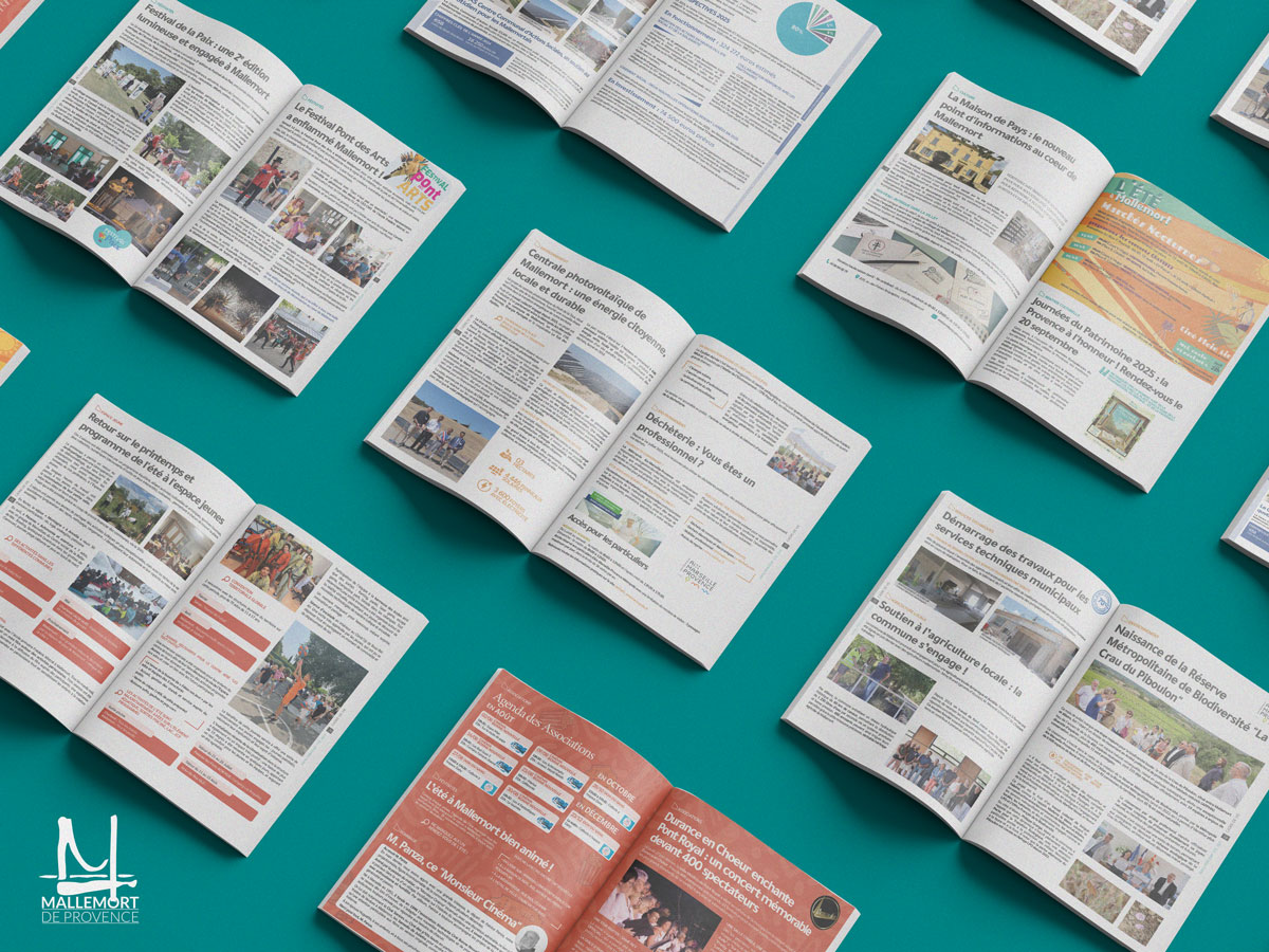 Mise en page de magazine par NumzGraphiste freelance à Mallemort-de-Provence pour la communication locale