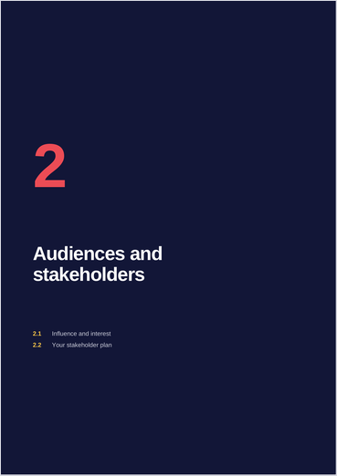 Audiences and stakeholders, section cover