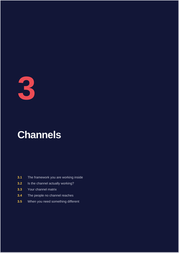 Channels, section cover