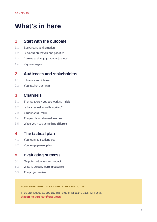 Contents page