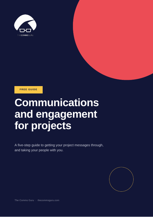 Cover of the Communications and Engagement for Projects guide