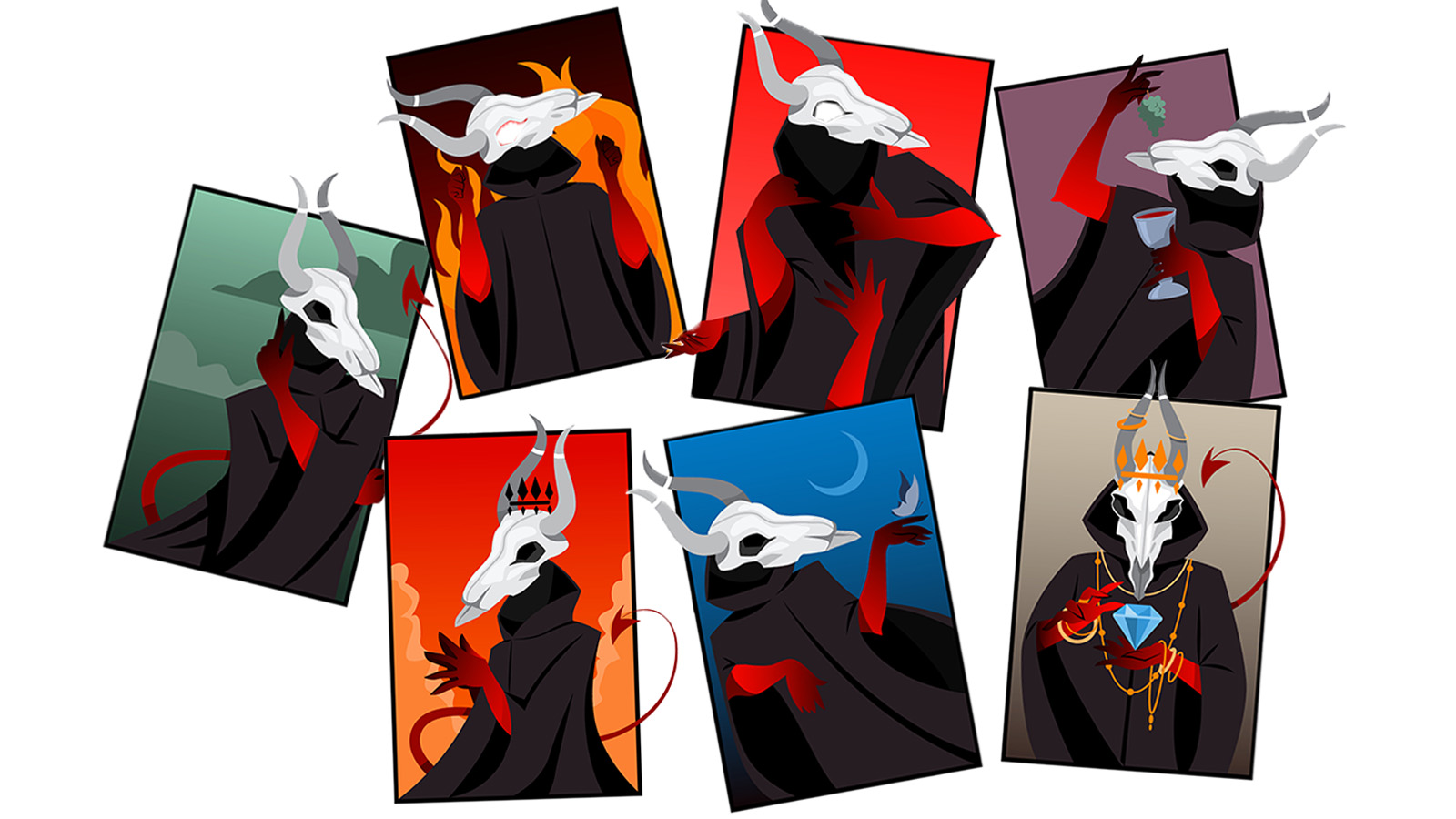 Seven cards representing the seven deadly sins that internal communicators can be guilty of