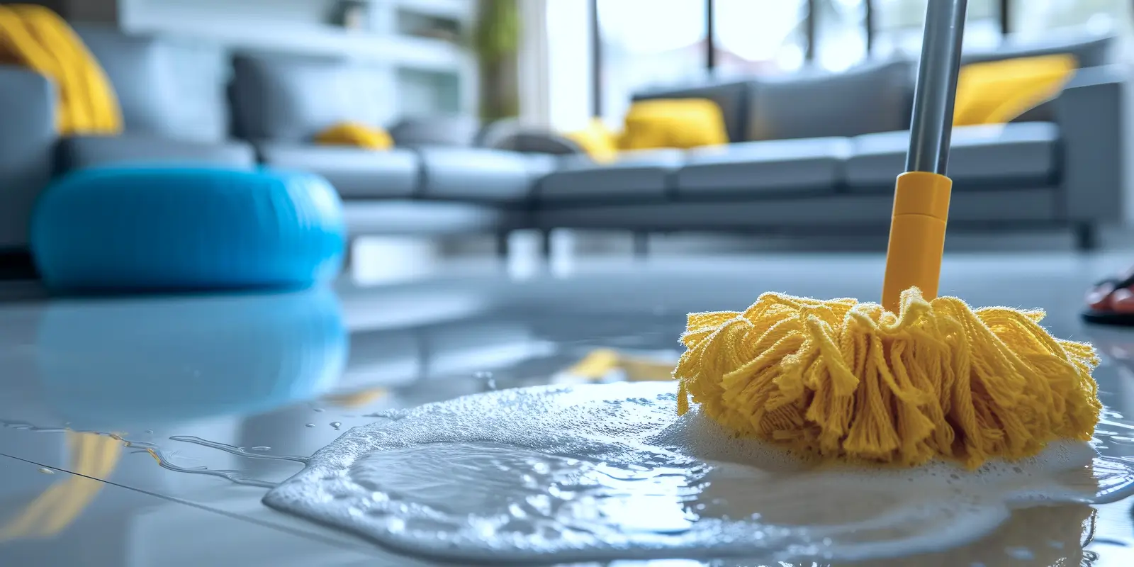 woman cleaning with vacuum cleaner carpet in the living room at home