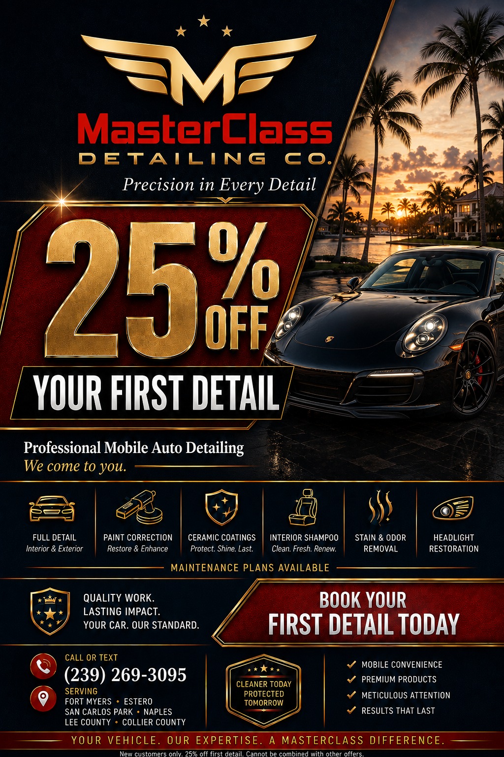MasterClass Detailing Co 25 percent off your first detail