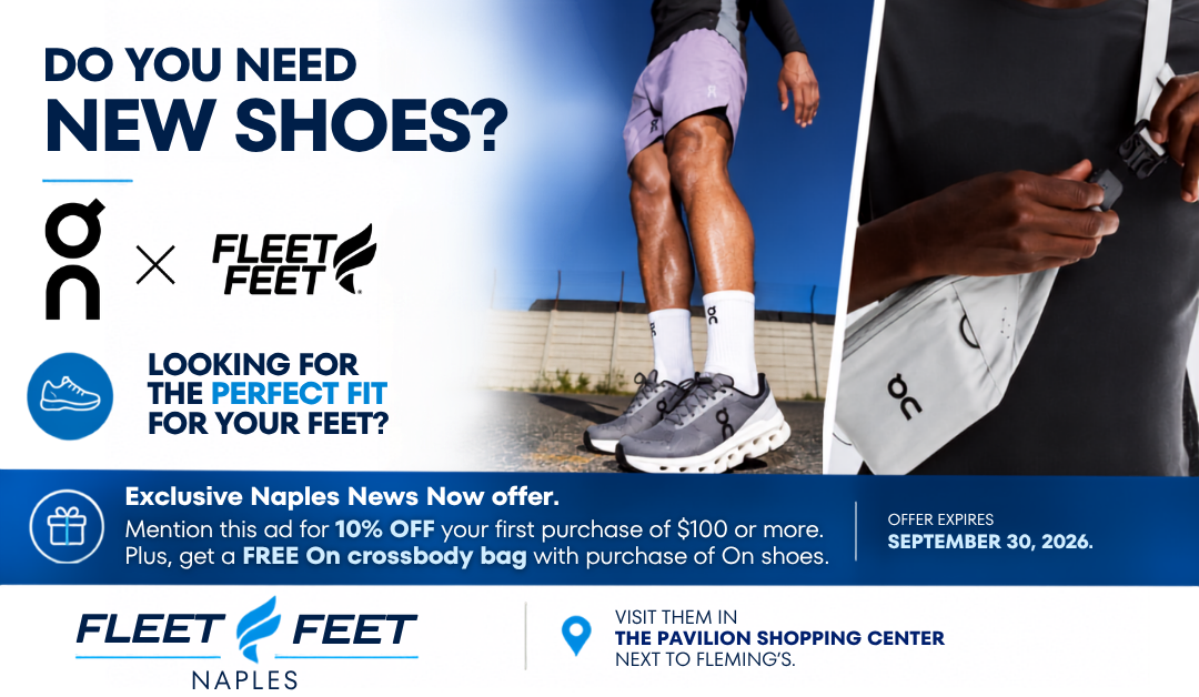 Fleet Feet Naples On x Fleet Feet 10 percent off your first purchase of 100 dollars or more plus free On crossbody bag