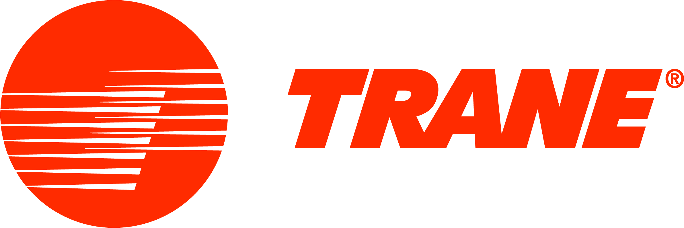 Trane logo with red circular design and company name in bold letters
