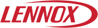 The Lennox International logo, featuring the company name in red text within a stylized oval.