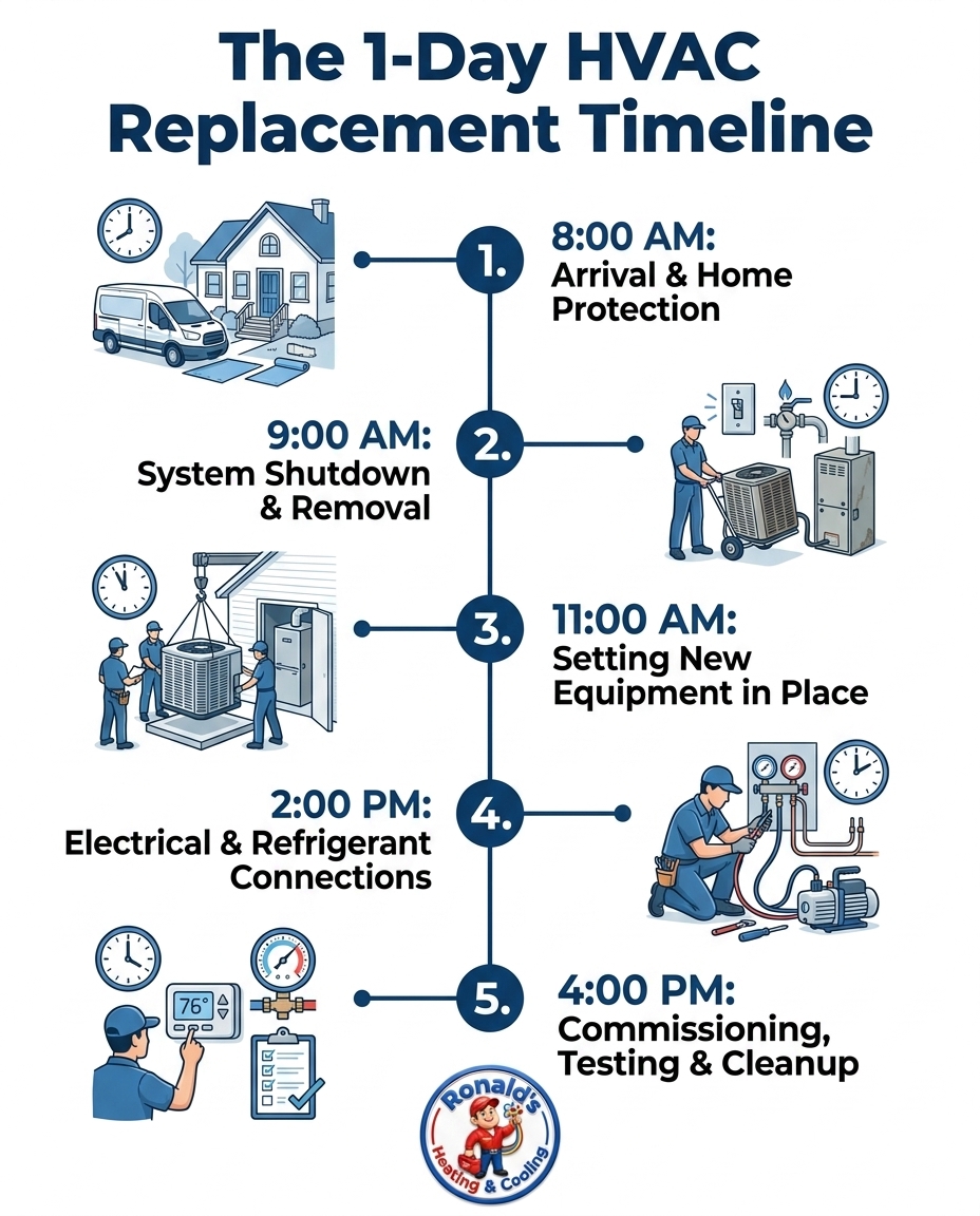 The 1-Day HVAC Replacement Timeline