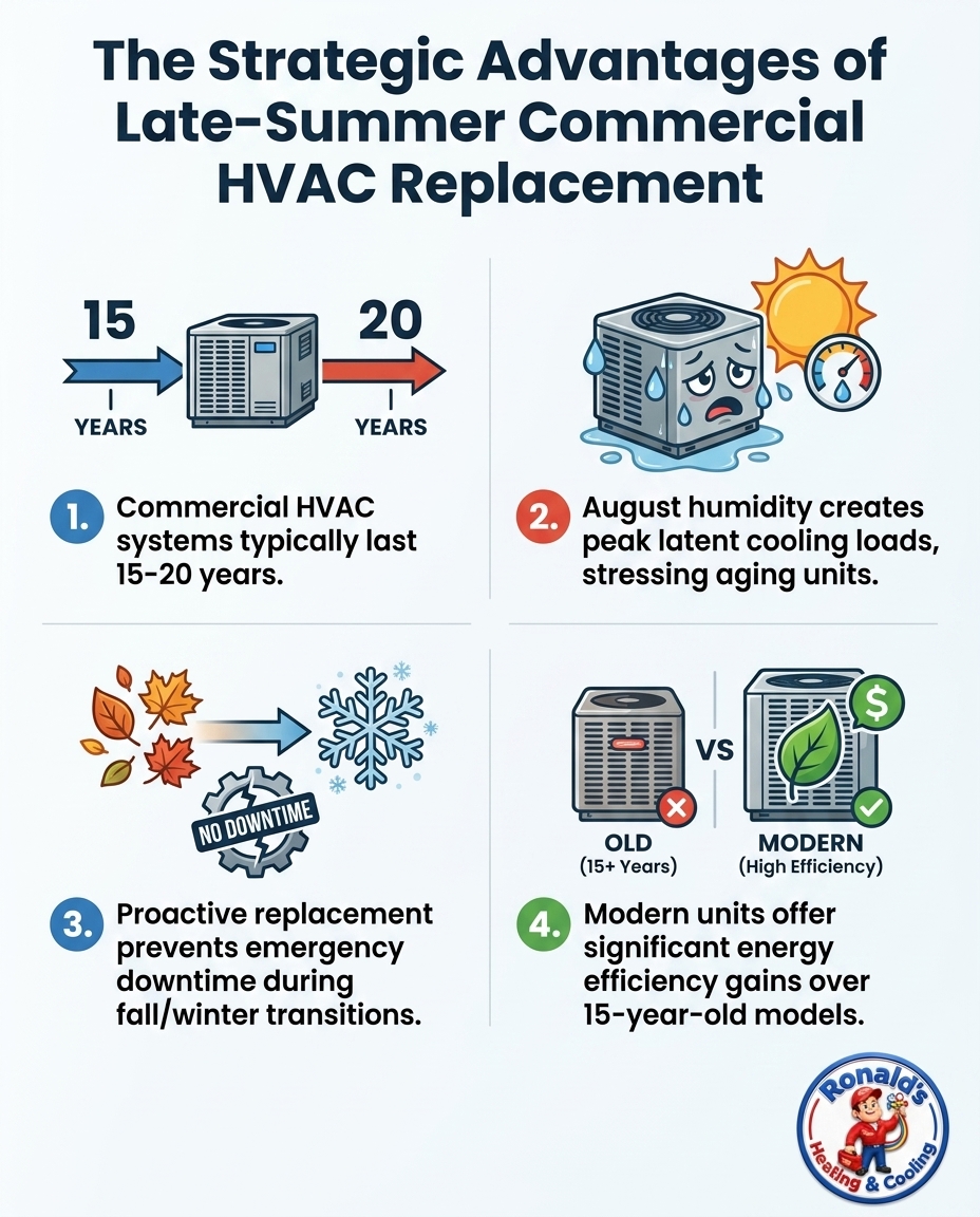 The Strategic Advantages of Late-Summer Commercial HVAC Replacement