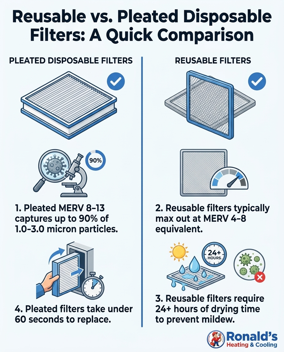 Reusable vs. Pleated Disposable Filters: A Quick Comparison