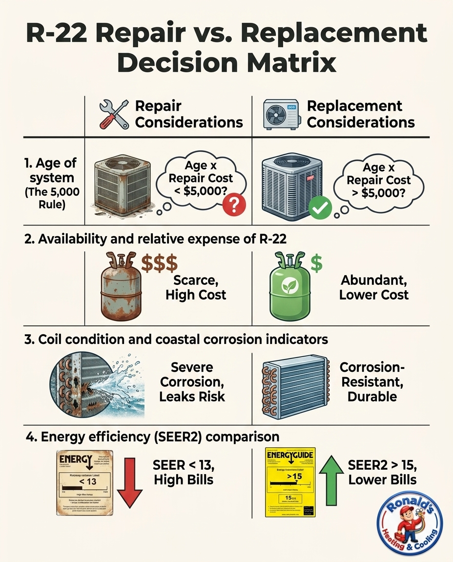 R-22 Repair vs. Replacement Decision Matrix