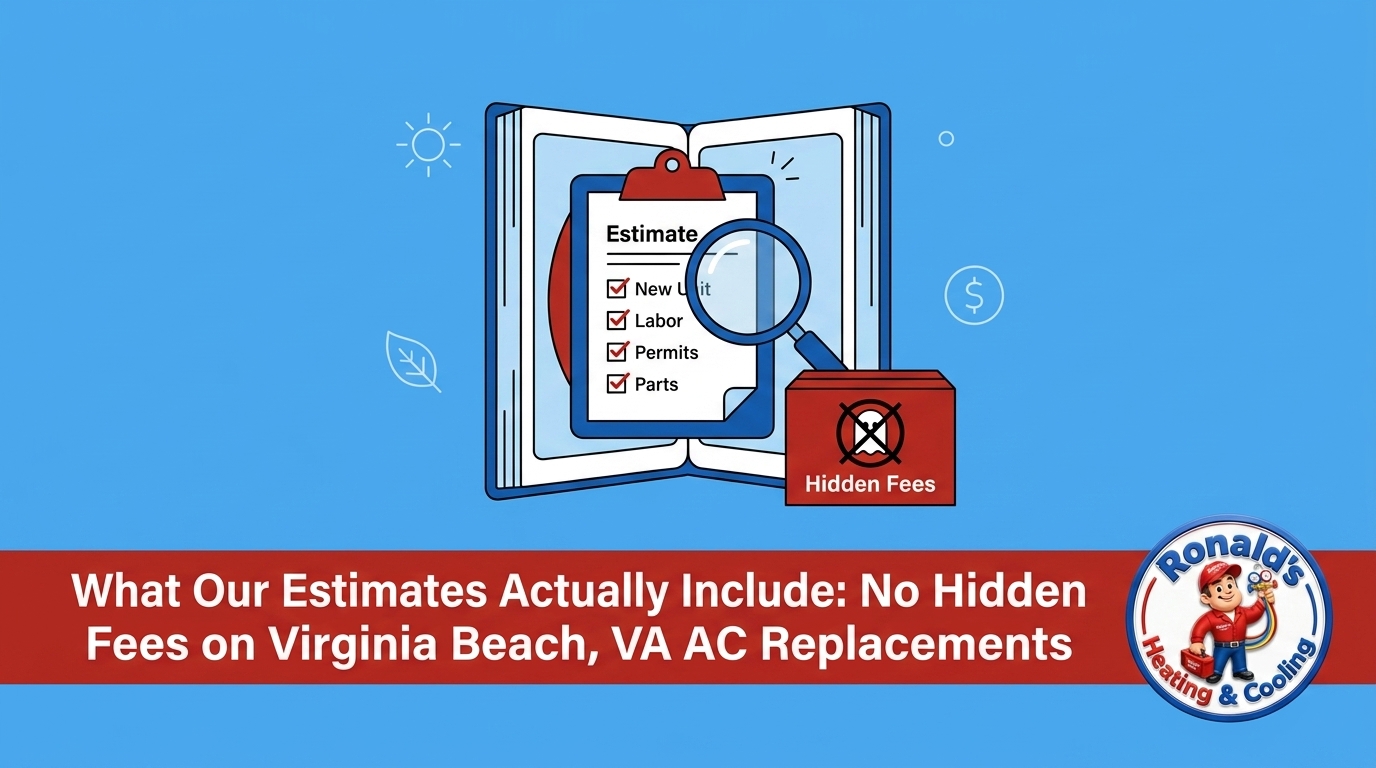 What Our Estimates Actually Include: No Hidden Fees on Virginia Beach AC Replacements