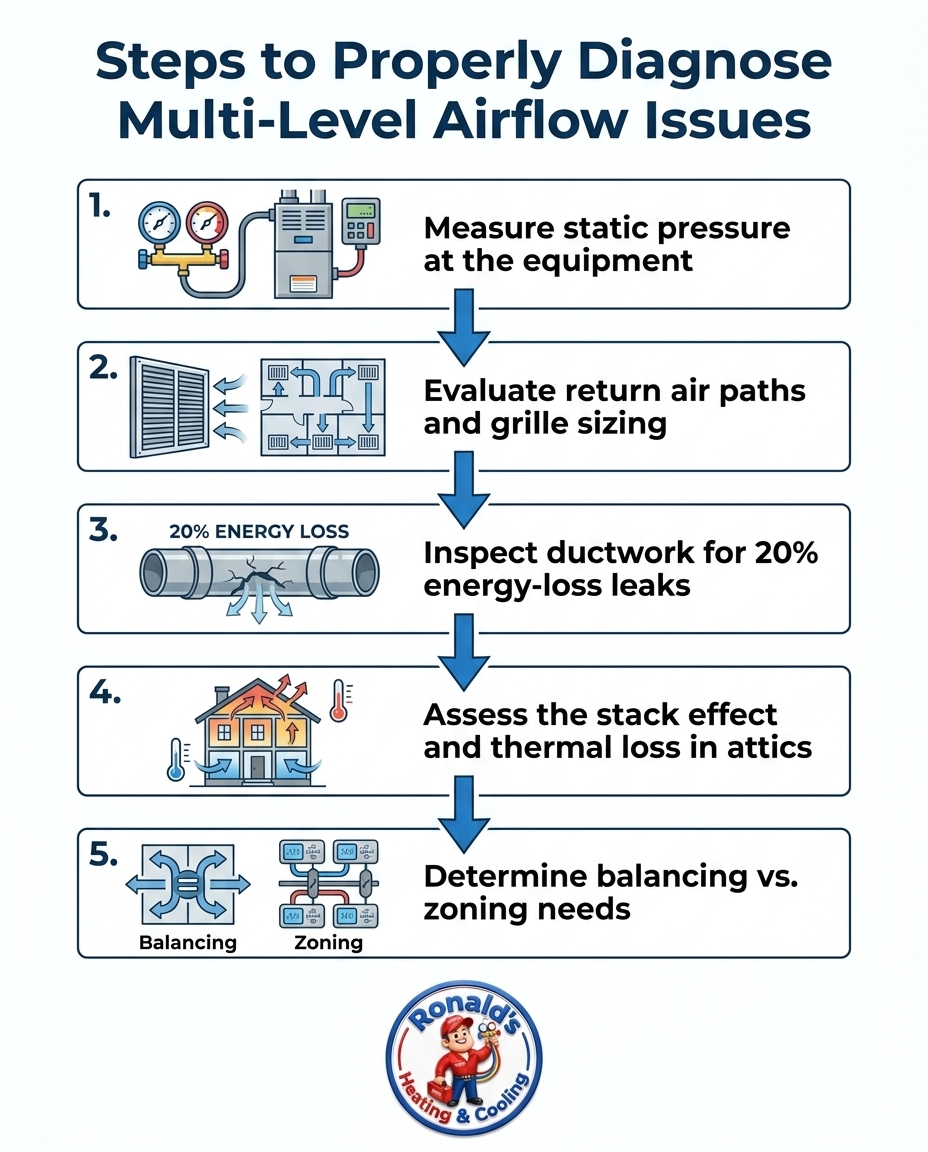 Steps to Properly Diagnose Multi-Level Airflow Issues