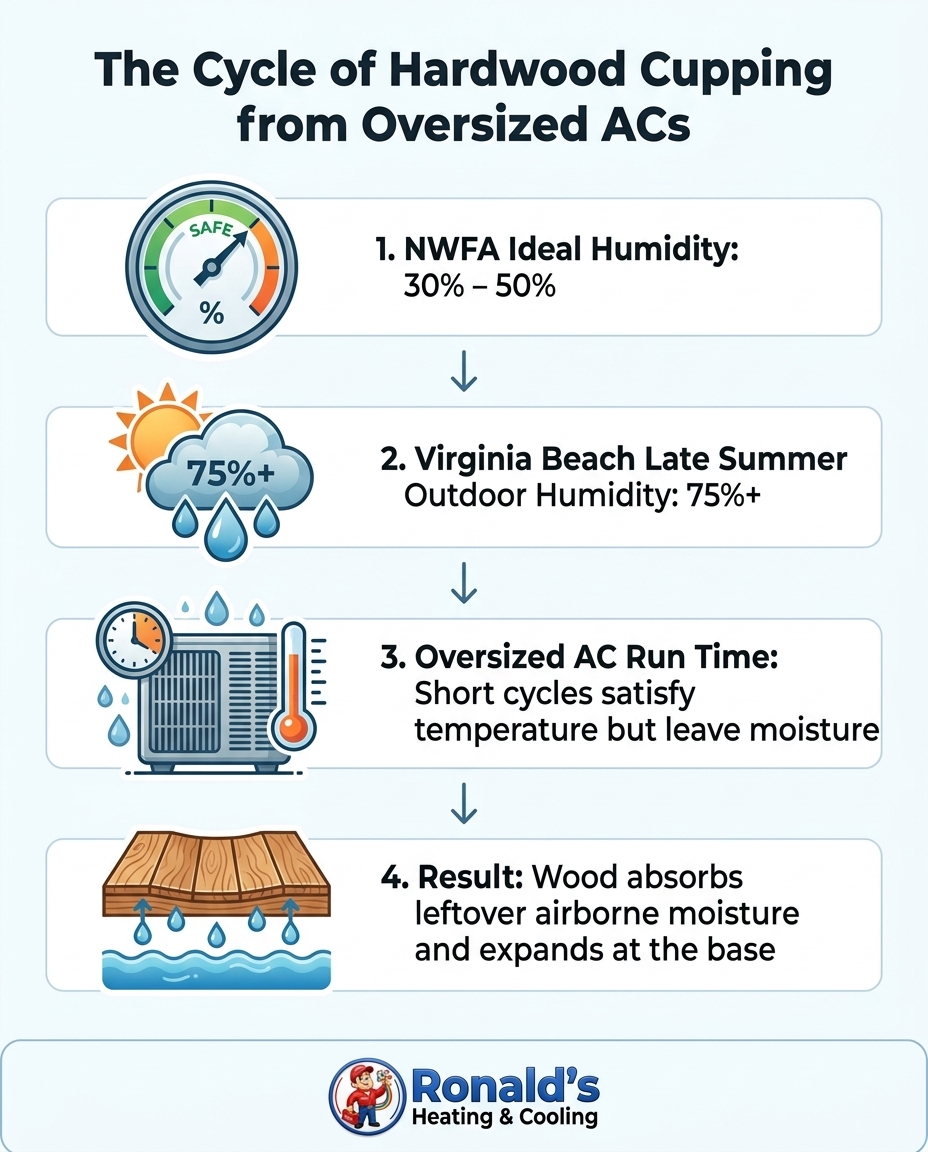The Cycle of Hardwood Cupping from Oversized ACs