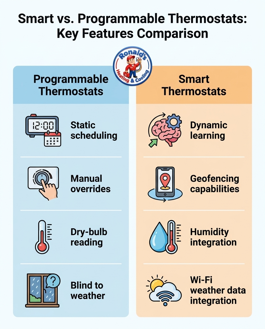Smart vs. Programmable Thermostats: Key Features Comparison