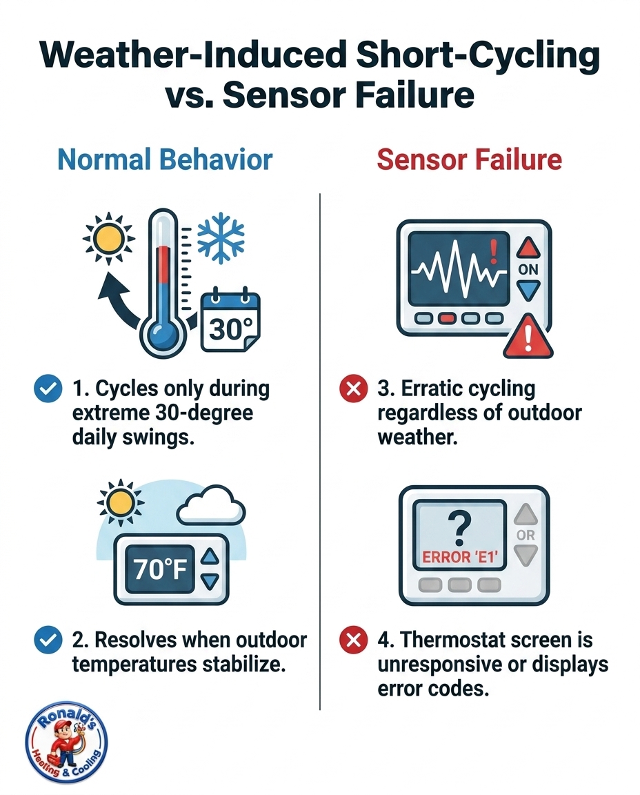 Weather-Induced Short-Cycling vs. Sensor Failure