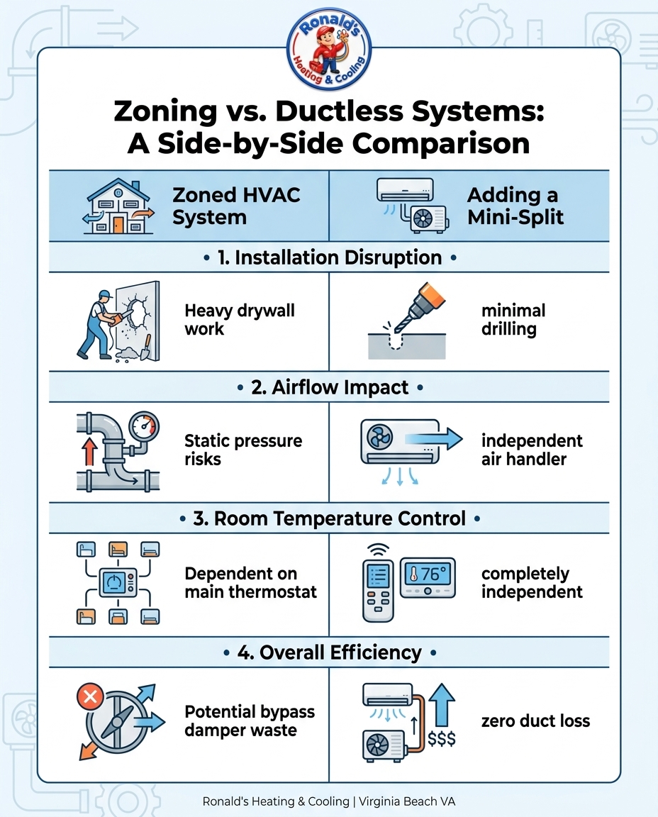 Zoning vs. Ductless Systems: A Side-by-Side Comparison