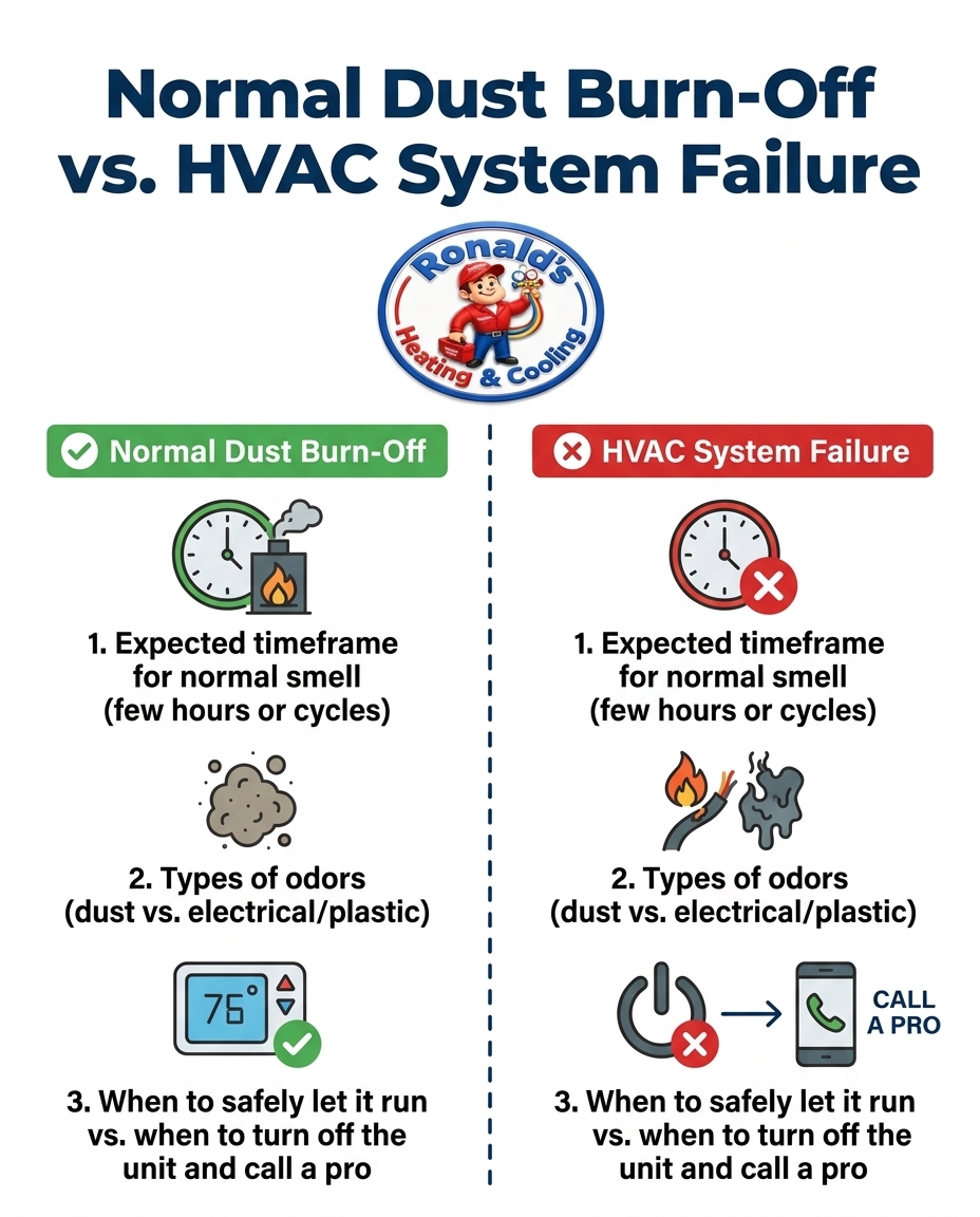 Normal Dust Burn-Off vs. HVAC System Failure