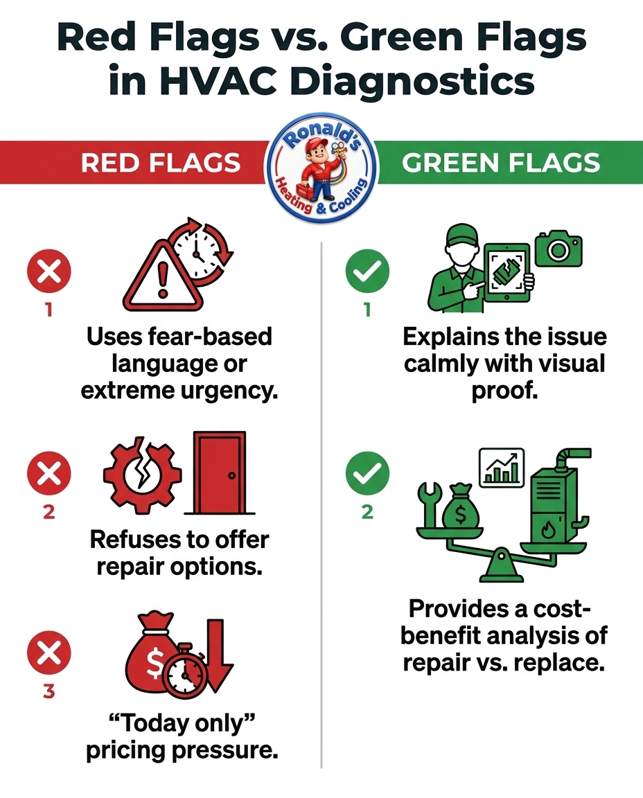 Red Flags vs. Green Flags in HVAC Diagnostics