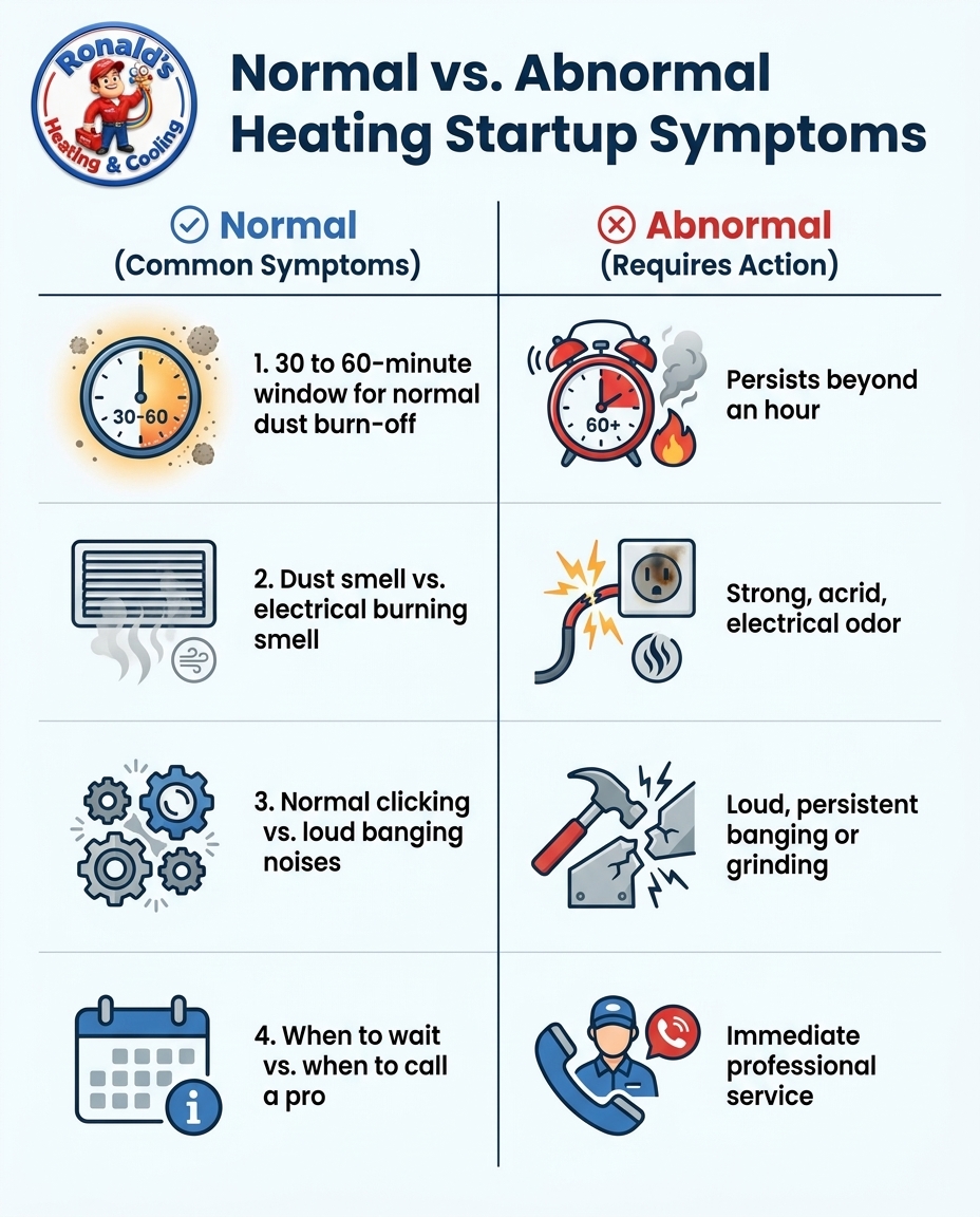 Normal vs. Abnormal Heating Startup Symptoms