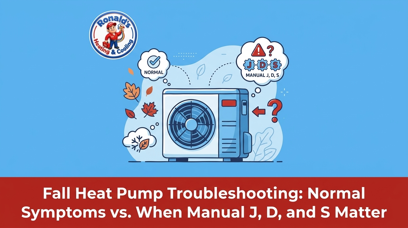 Fall Heat Pump Troubleshooting: Normal Symptoms vs. When Manual J, D, and S Matter