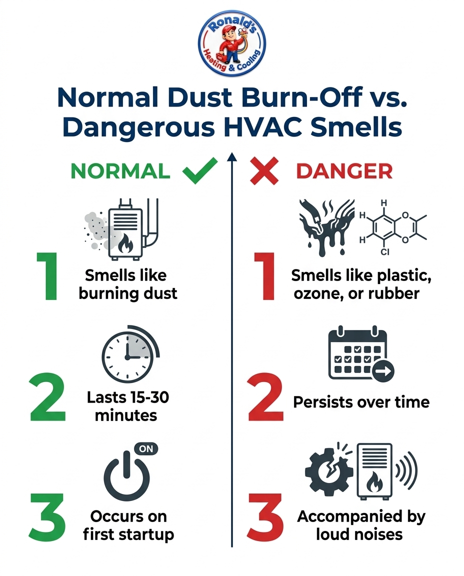 Normal Dust Burn-Off vs. Dangerous HVAC Smells