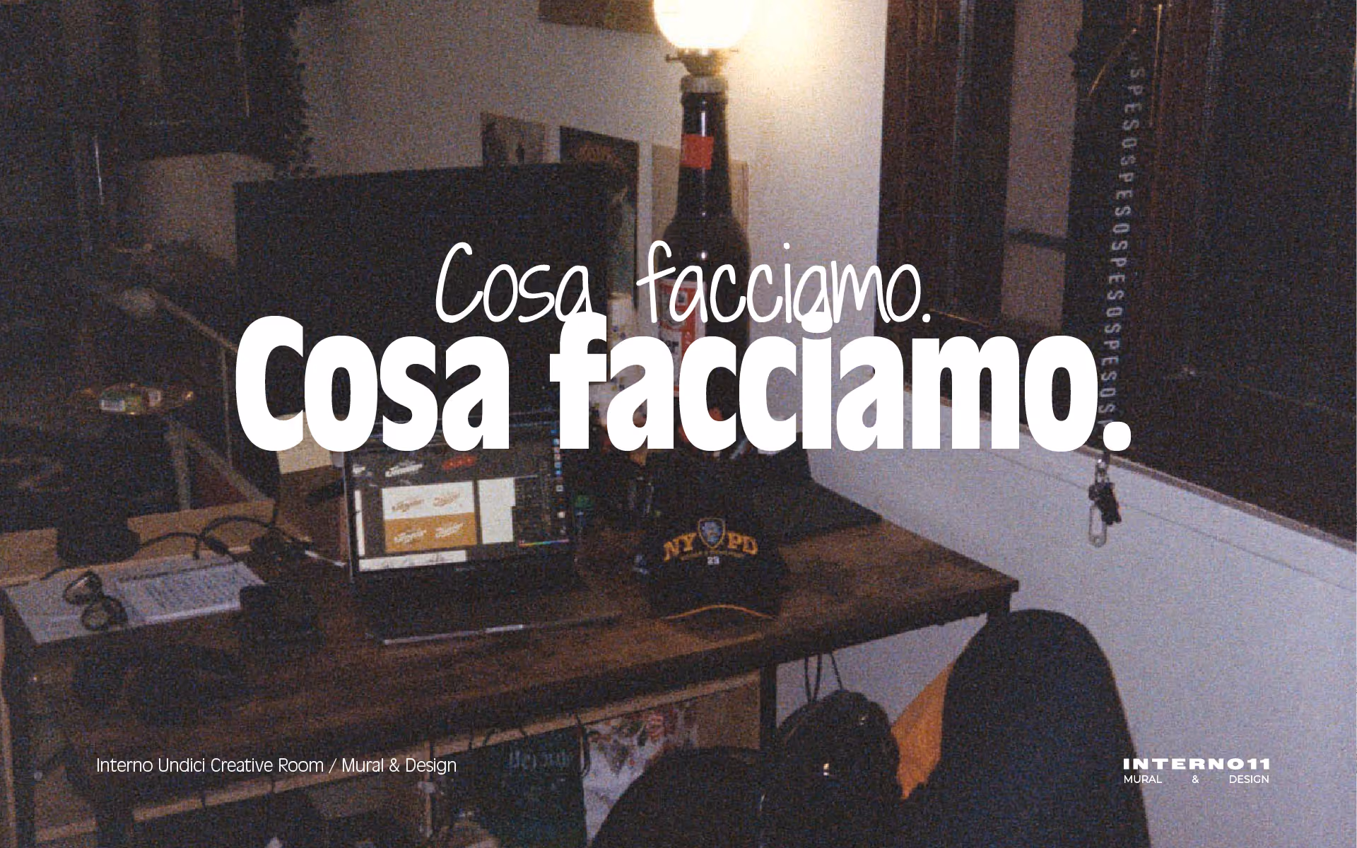 Portfolio di progetti creativi Interno Undici: branding, loghi, web design e murales