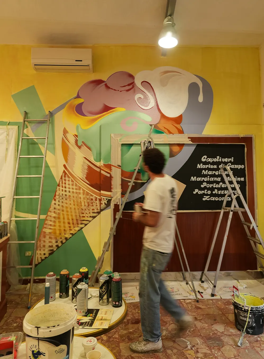 Murales gelaterie Zero Gradi, Isola d'Elba