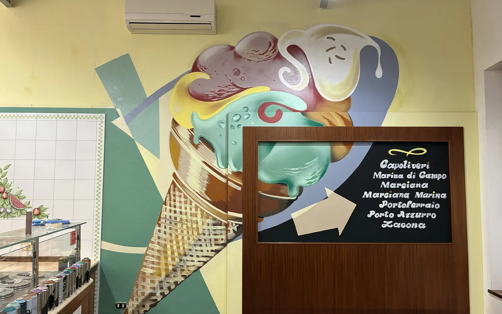 Murales gelaterie Zero Gradi, Isola d'Elba