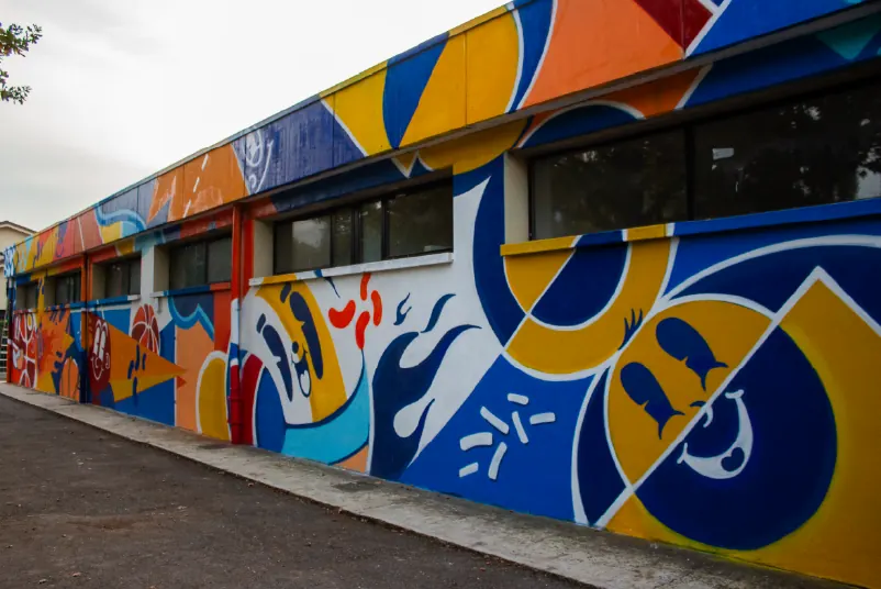 Il nostro murales di 200 mq per lo sport e i ragazzi - Polisportiva Pegaso