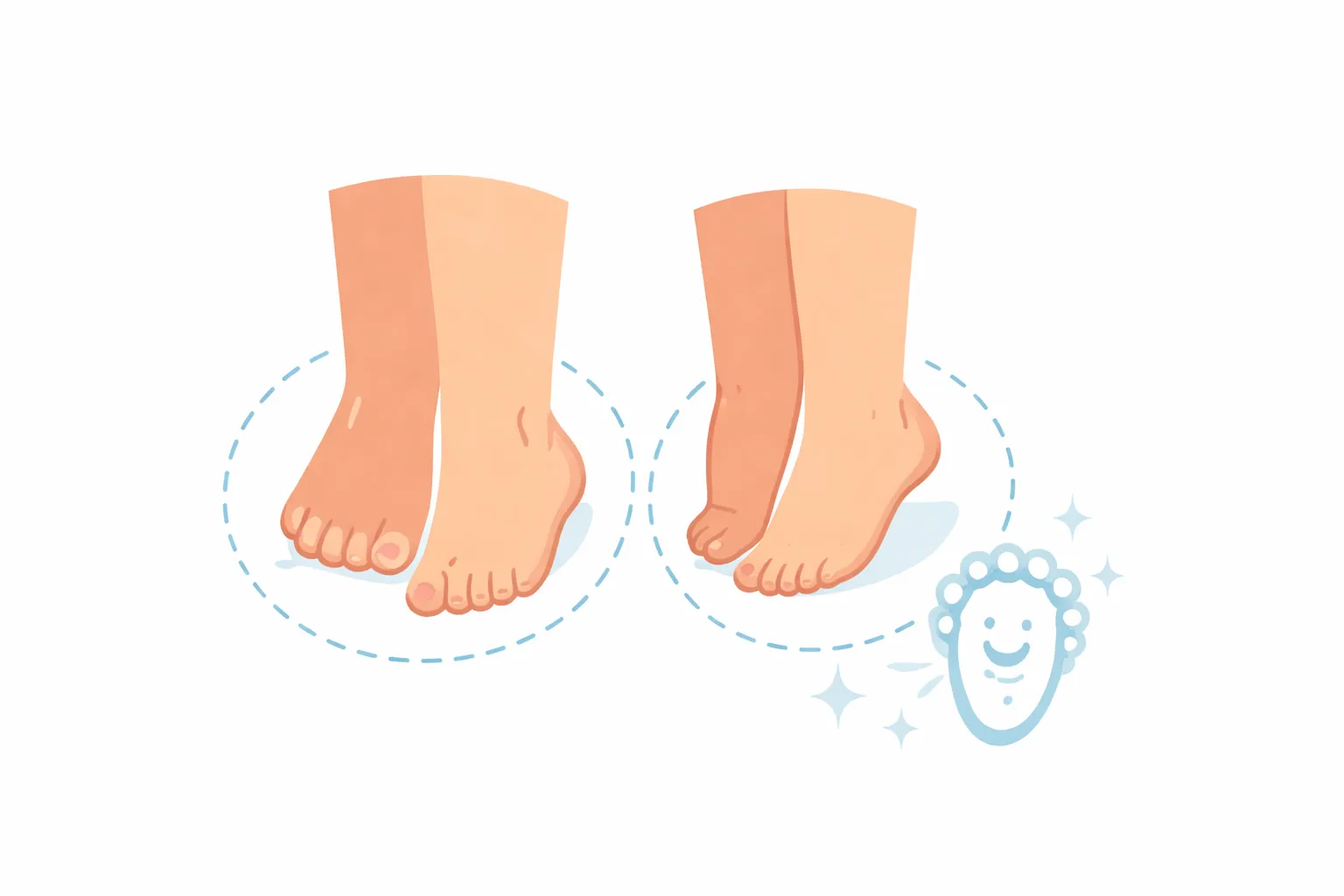 Kinderfüße mit Fußfehlstellungen