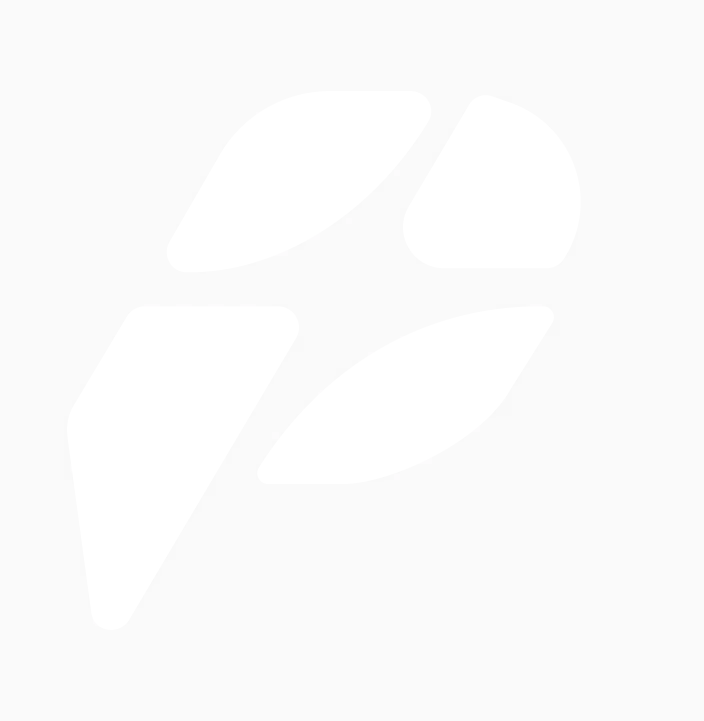 Black abstract logo consisting of four curved geometric shapes arranged in a dynamic, rotational pattern, resembling a stylized leaf or petal design on a white background.
