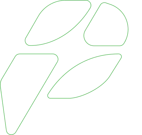 The Powerind logo, a green abstract design composed of four interconnected, rounded geometric shapes.