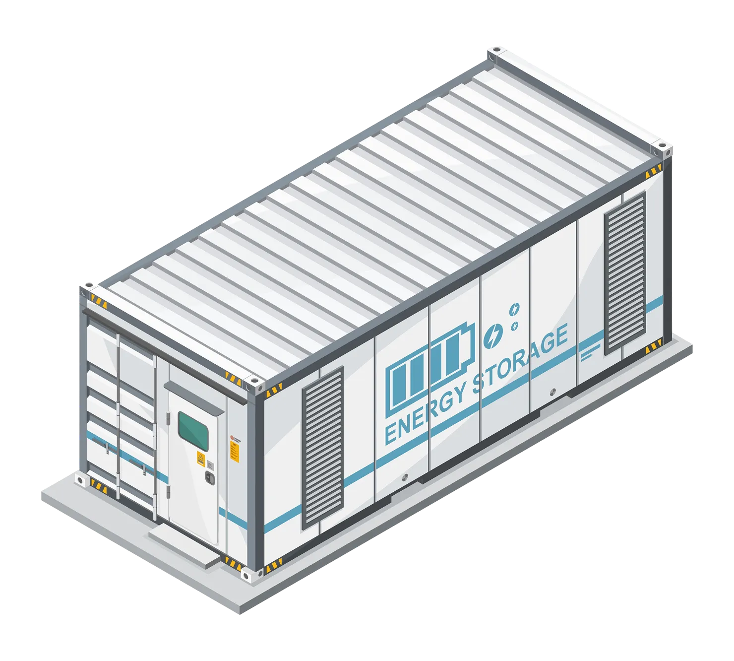 Image of a large battery storage unit providing reliable backup power for critical infrastructure or industrial facilities.
