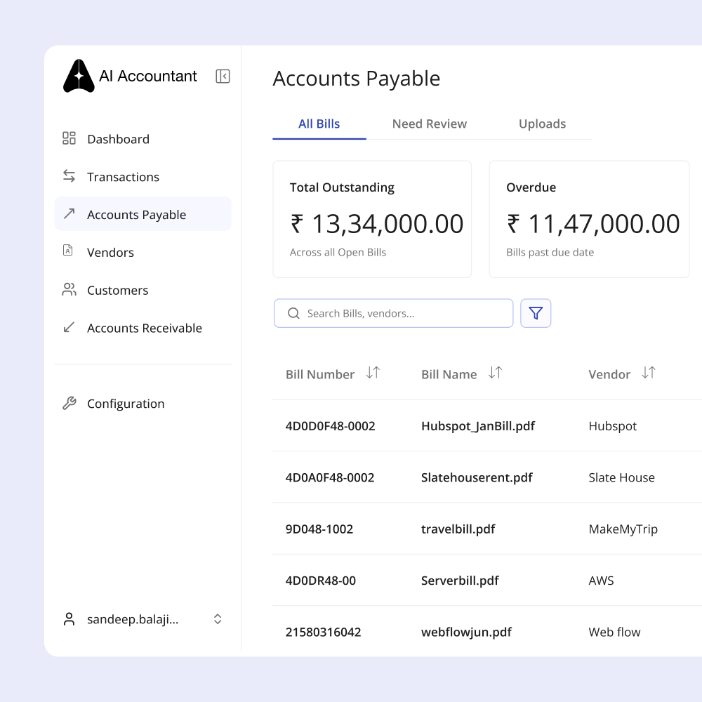 One-click sync to accounting tool