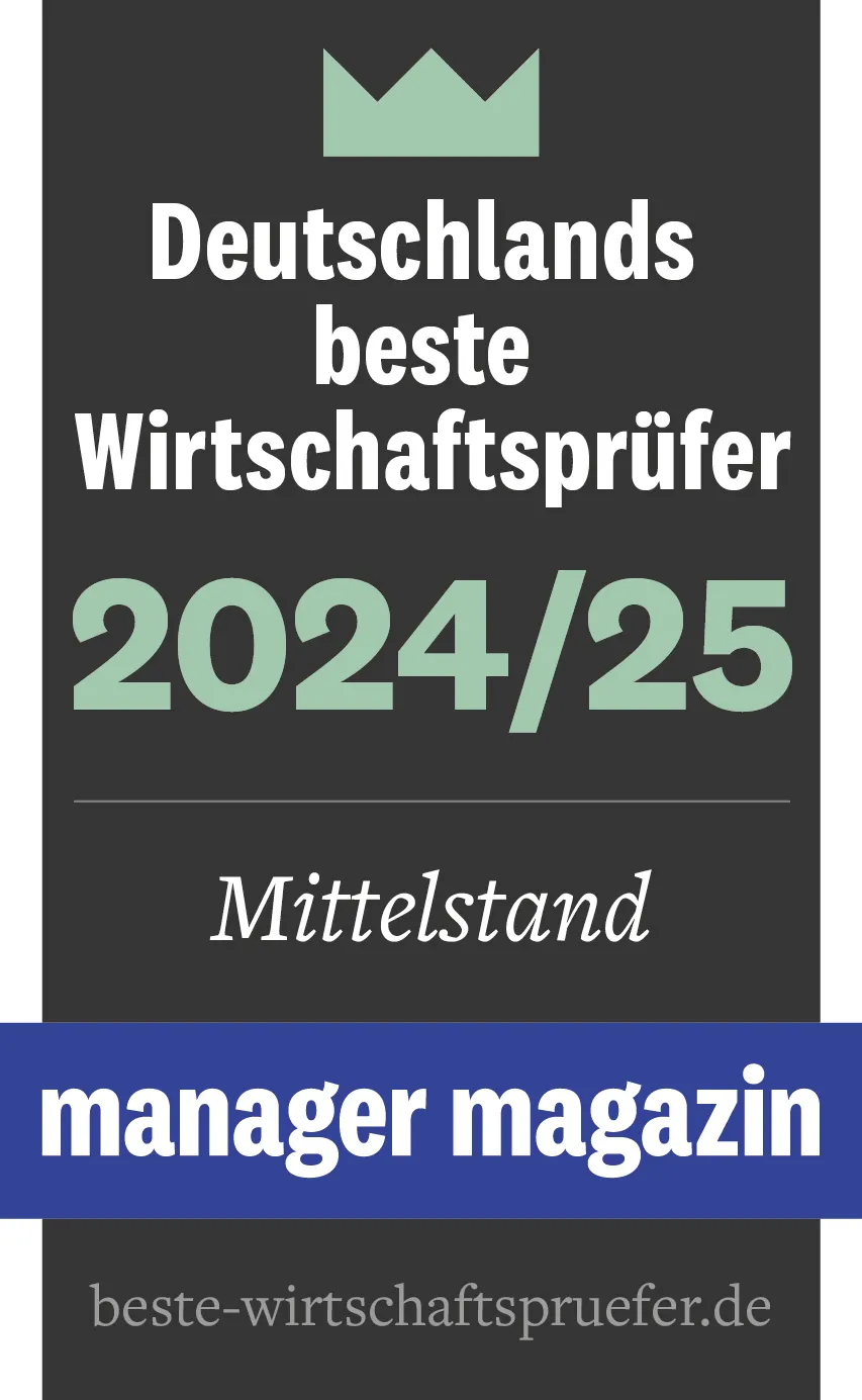 Auszeichnung „Deutschlands beste Wirtschaftsprüfer 2024/25“ vom manager magazin.