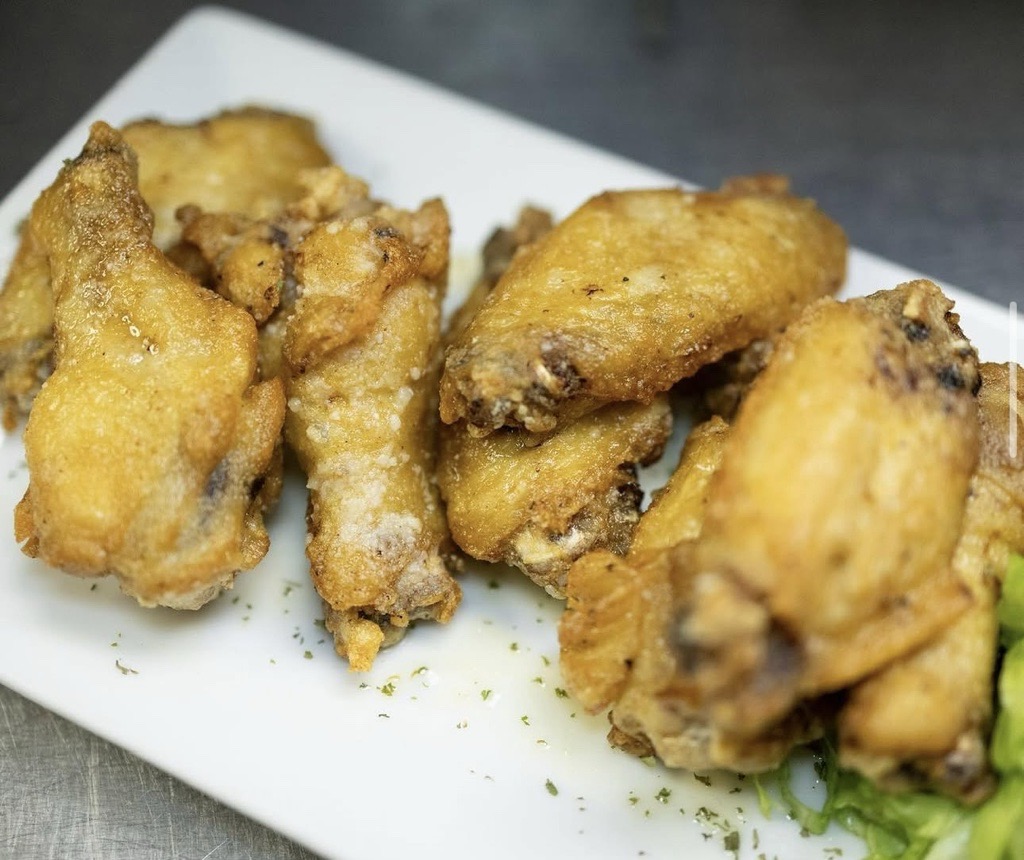 Plate of chicken wings