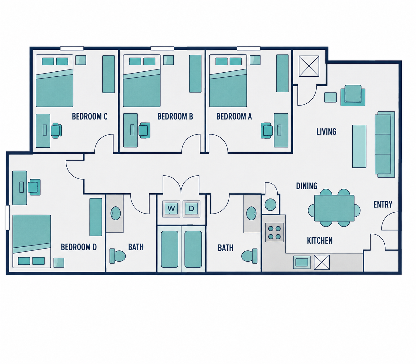 4x2 layout