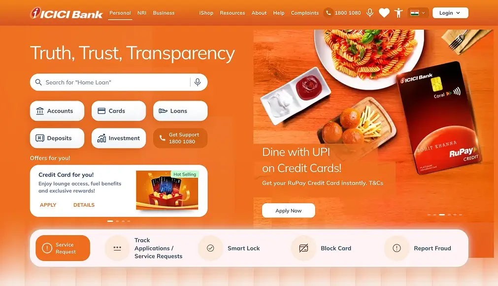 ICICI bank.