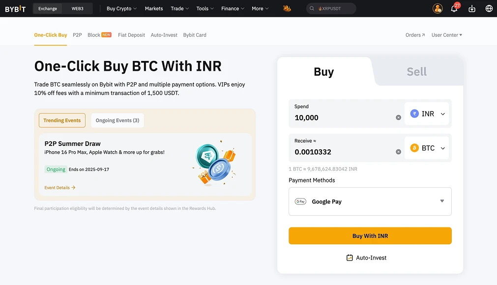 Acheter des crypto-monnaies avec HDFC Bank.