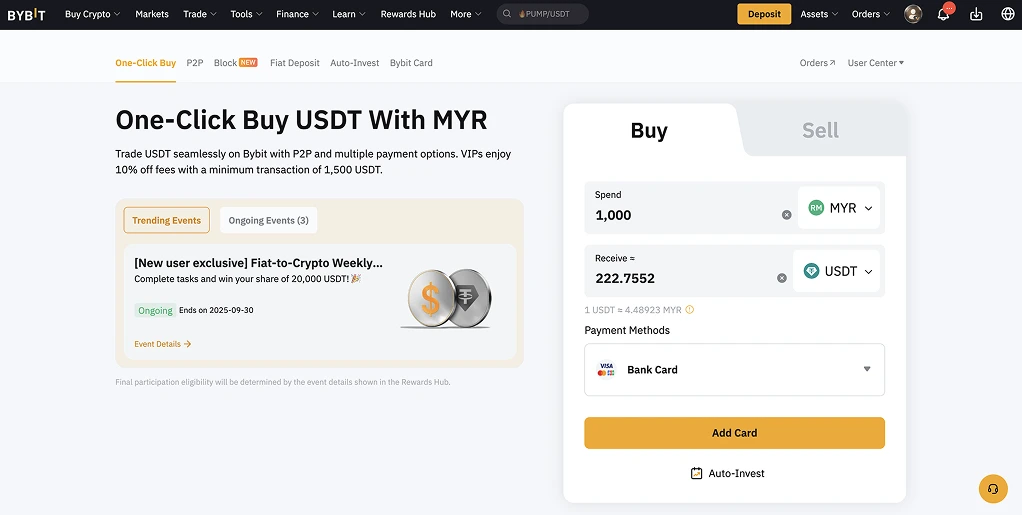 Comprar USDT en Malasia