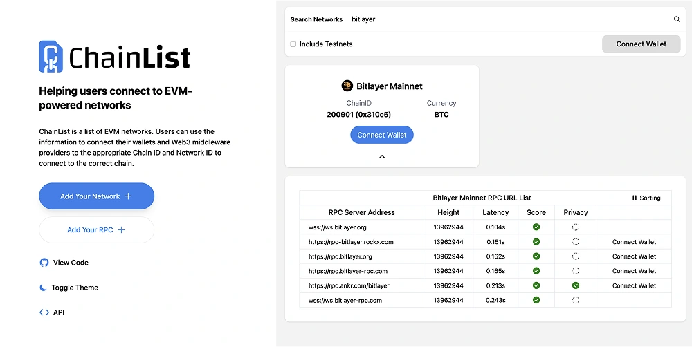 将 Bitlayer 连接到 MetaMask