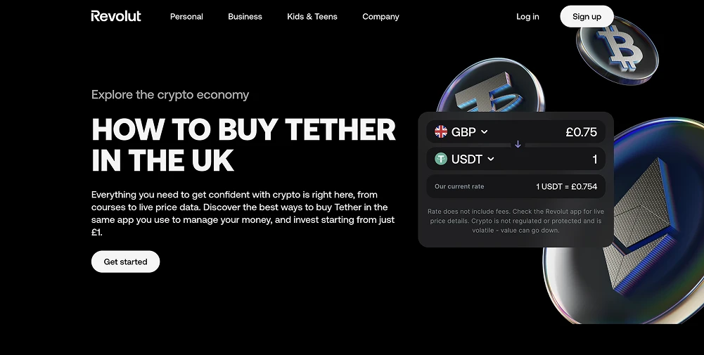 Acheter du Tether (USDT) avec Revolut
