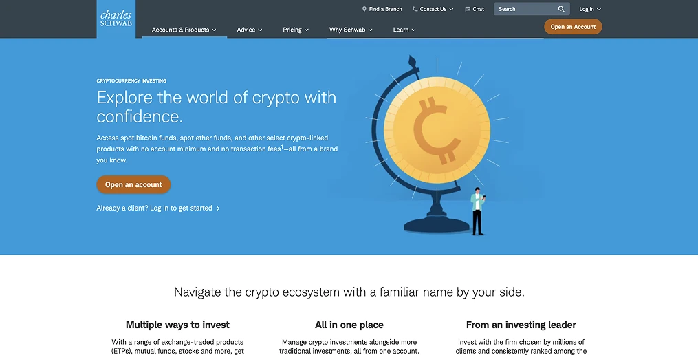 Buy Crypto with Charles Schwab