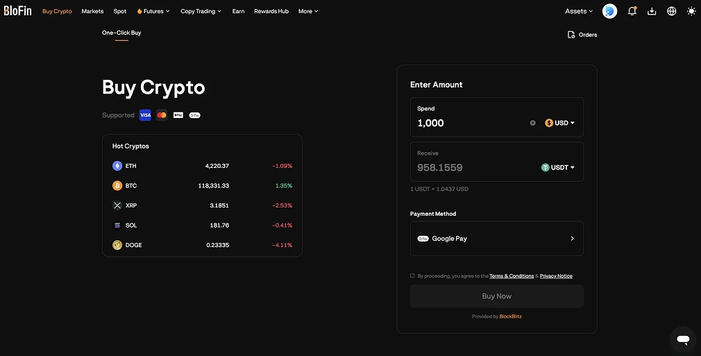 أفضل البورصات البديلة لشراء USDT باستخدام GPay