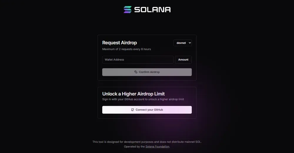 Robinet Solana Devnet