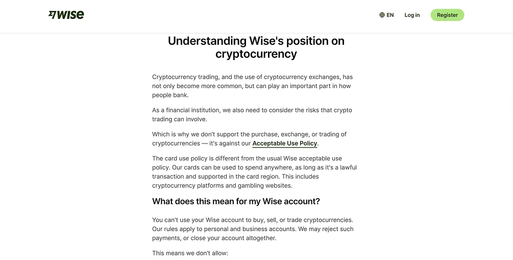 USDT kaufen mit Wise