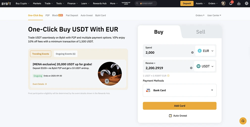 Kaufen Sie Tether (USDT) mit Wise