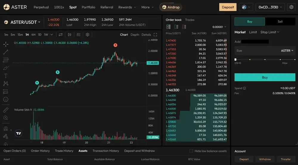 How to Trade on Aster DEX